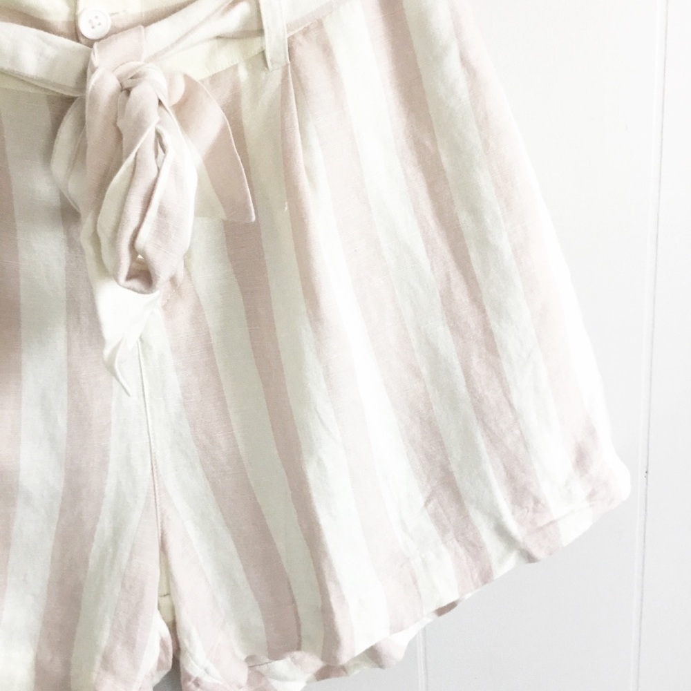 Rails Katy Stripes Shorts Size M New Pink & White - Picture 3 of 8